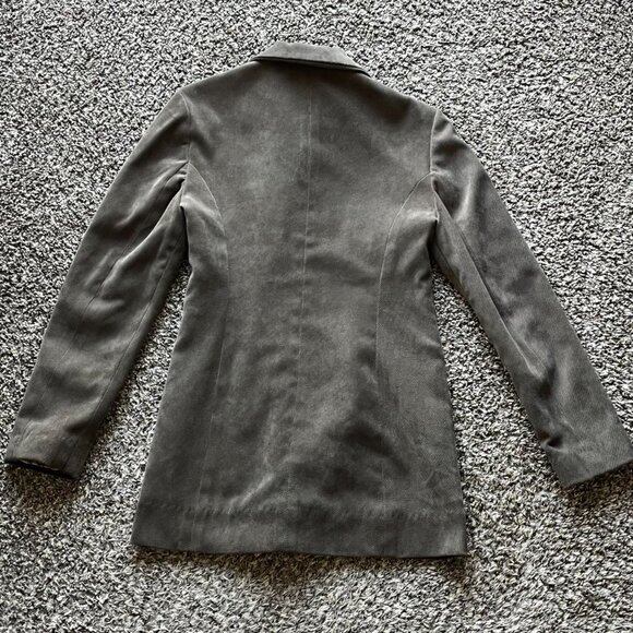 Vintage Brown Corduroy Jacket Chinese Brocade Womens Small Retro Barn Jacket - Picture 4 of 7